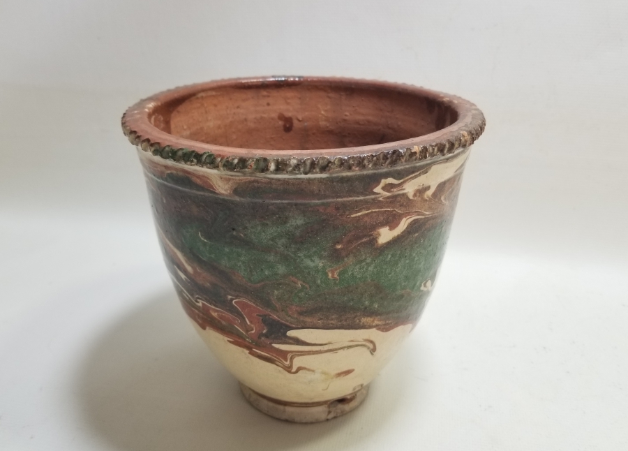 ÜZERİ SIRLI ANTİKA KINIK SAKSI