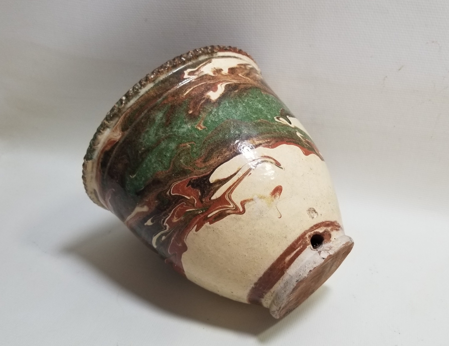 ÜZERİ SIRLI ANTİKA KINIK SAKSI