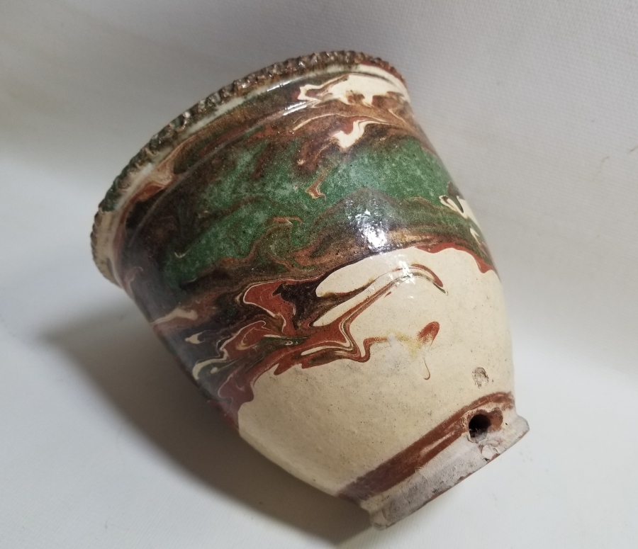 ÜZERİ SIRLI ANTİKA KINIK SAKSI