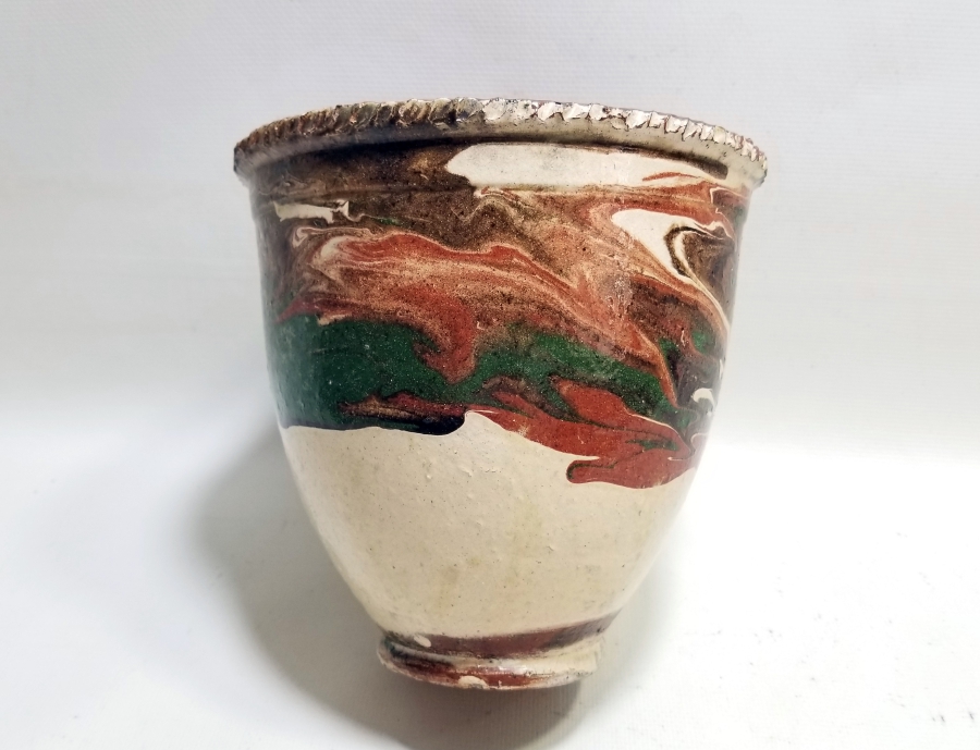 ÜZERİ SIRLI ANTİKA KINIK SAKSI