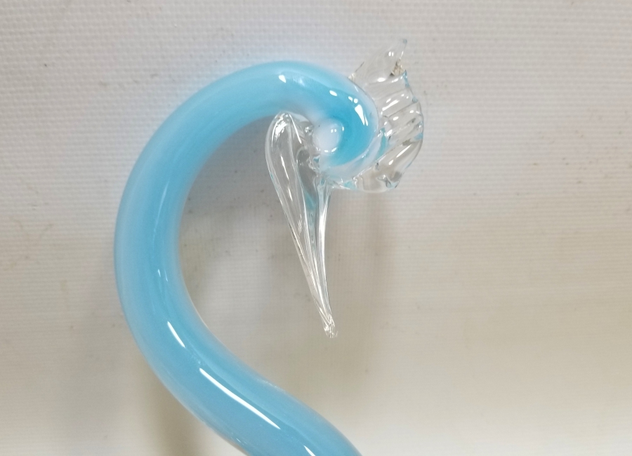 MURANO TARZI ANTİKA KUĞU FORMLU CAM BİBLO