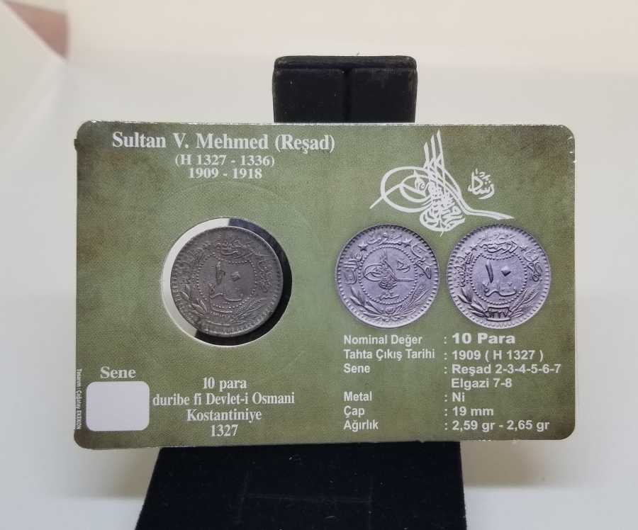 MEHMED REŞAD HAN DÖNEMİ KAPAMASINDA NİKEL 10 PARA