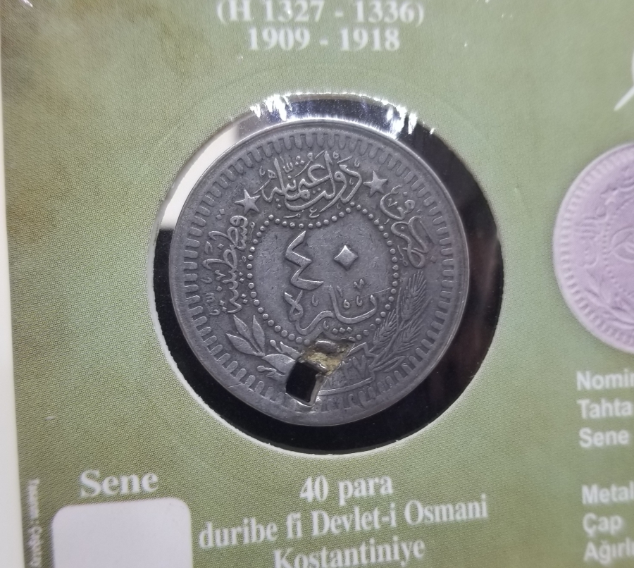 MEHMED REŞAD HAN DÖNEMİ KAPAMASINDA NİKEL 40 PARA