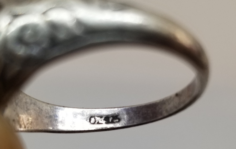 KALEM İŞÇİLİKLİ ANTİKA GÜMÜŞ HAC HATIRASI YÜZÜK