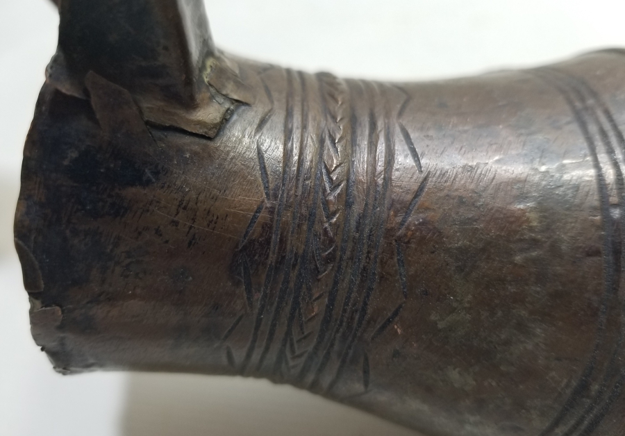 ÜZERİ KALEM İŞÇİLİKLİ OSMANLI DÖNEMİ EDİRNE YAPIMI KAHVE CEZVESİ