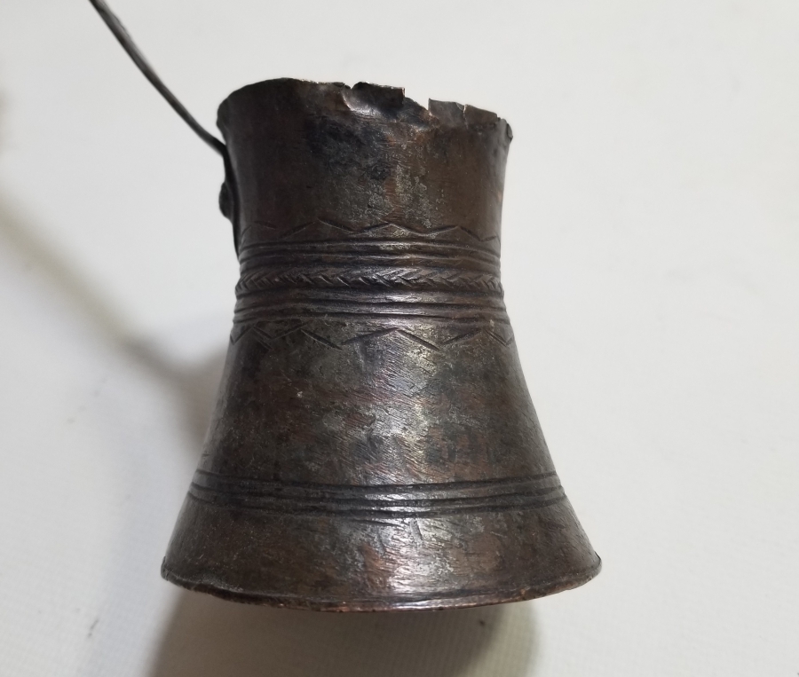 ÜZERİ KALEM İŞÇİLİKLİ OSMANLI DÖNEMİ EDİRNE YAPIMI KAHVE CEZVESİ