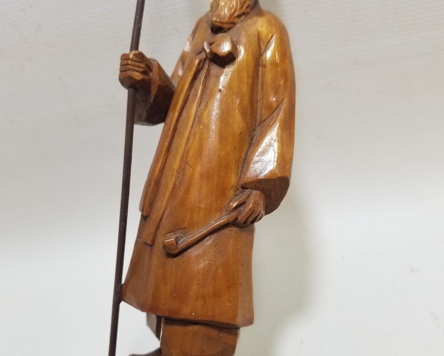 OSMANLI DÖNEMİ EL OYMA AHŞAP BEKTAŞİ DERVİŞ FİGÜRÜ