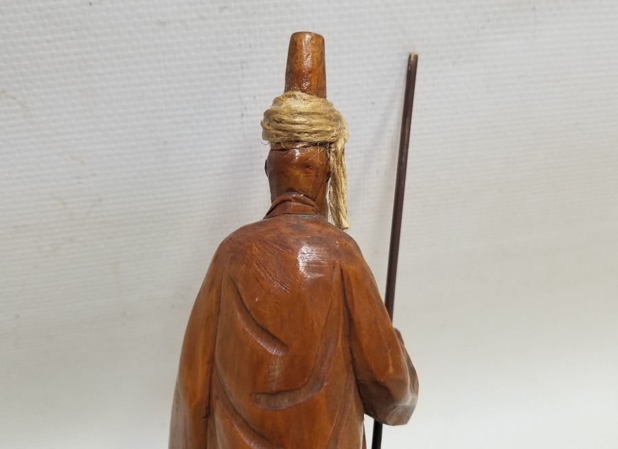 OSMANLI DÖNEMİ EL OYMA AHŞAP BEKTAŞİ DERVİŞ FİGÜRÜ