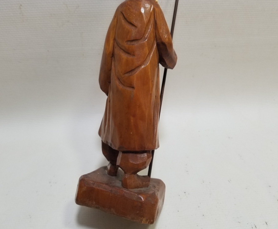 OSMANLI DÖNEMİ EL OYMA AHŞAP BEKTAŞİ DERVİŞ FİGÜRÜ