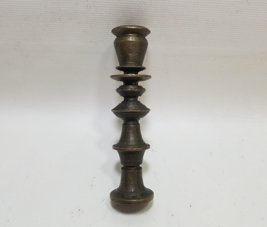 NADİR TİPTE OSMANLI DÖNEMİ BRONZ HATTAT ŞAMDANI