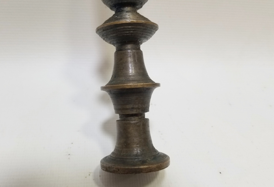 NADİR TİPTE OSMANLI DÖNEMİ BRONZ HATTAT ŞAMDANI