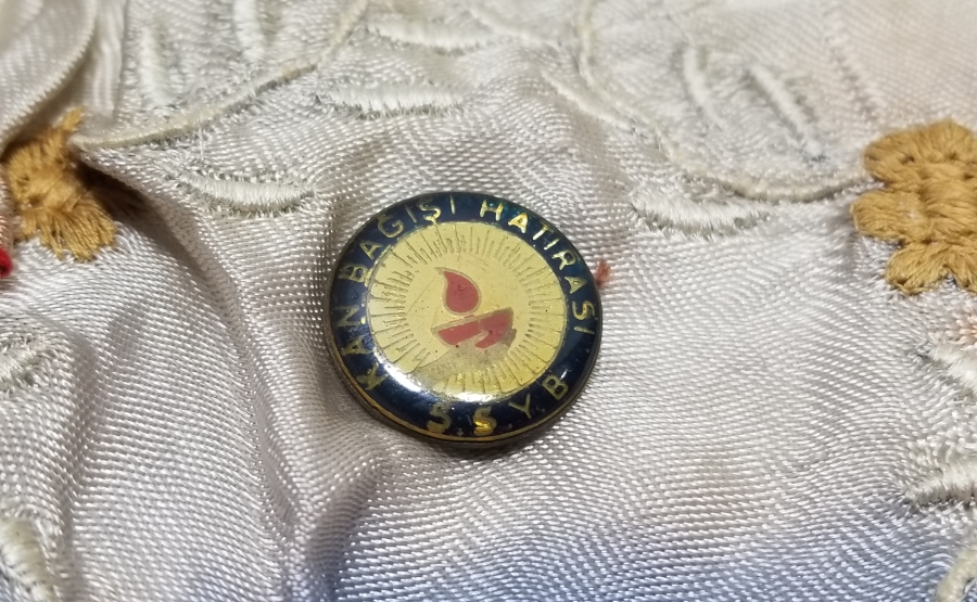 İPEK PANOSUYLA ANTİKA GÜMÜŞ KAN BAĞIŞÇISI MADALYASI