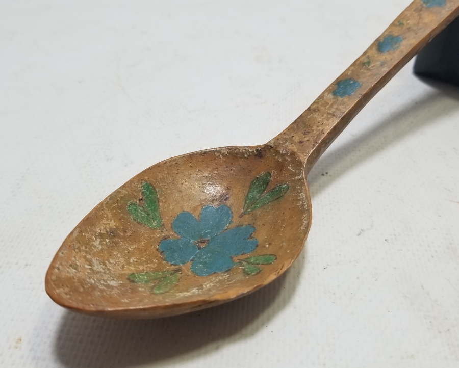 EL BOYAMA ANTİKA TAHTA KAŞIK