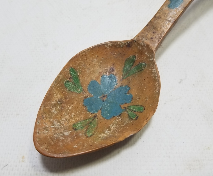 EL BOYAMA ANTİKA TAHTA KAŞIK