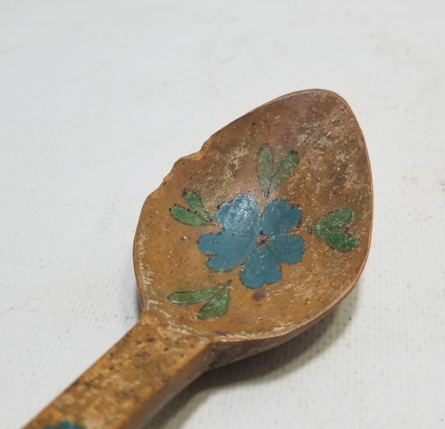 EL BOYAMA ANTİKA TAHTA KAŞIK