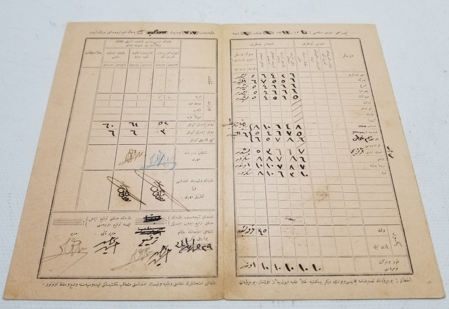 CUMHURİYETİMİZİN İLK KARNESİ