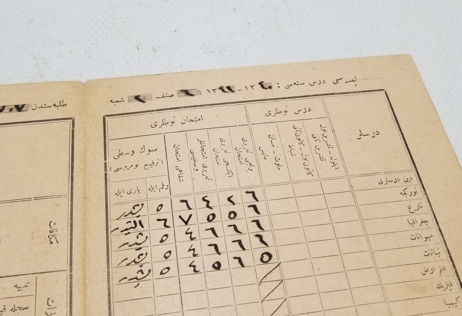 CUMHURİYETİMİZİN İLK KARNESİ