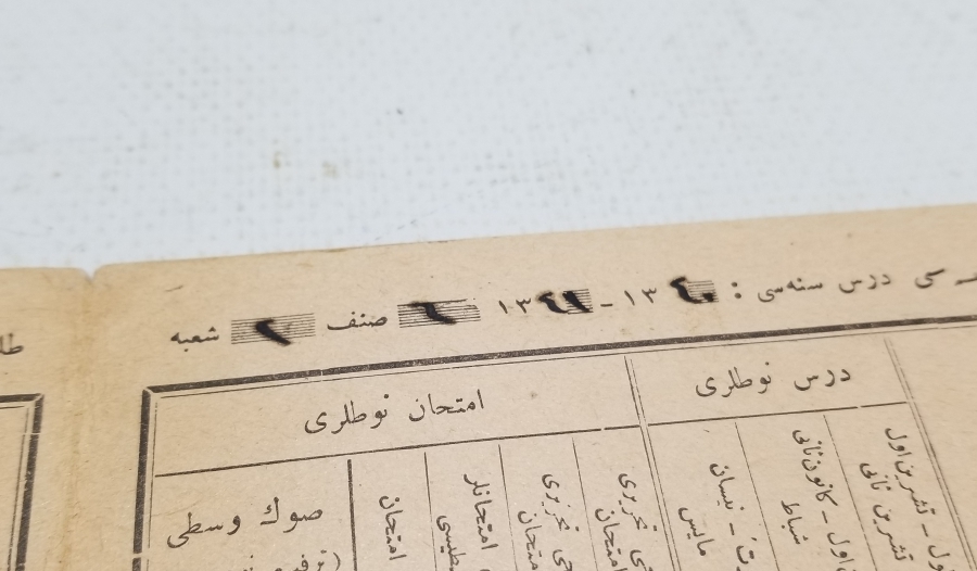 CUMHURİYETİMİZİN İLK KARNESİ