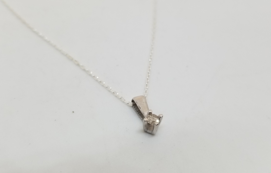 PIRLANTA TAŞLI ÖZEL YAPIM GÜMÜŞ KOLYE