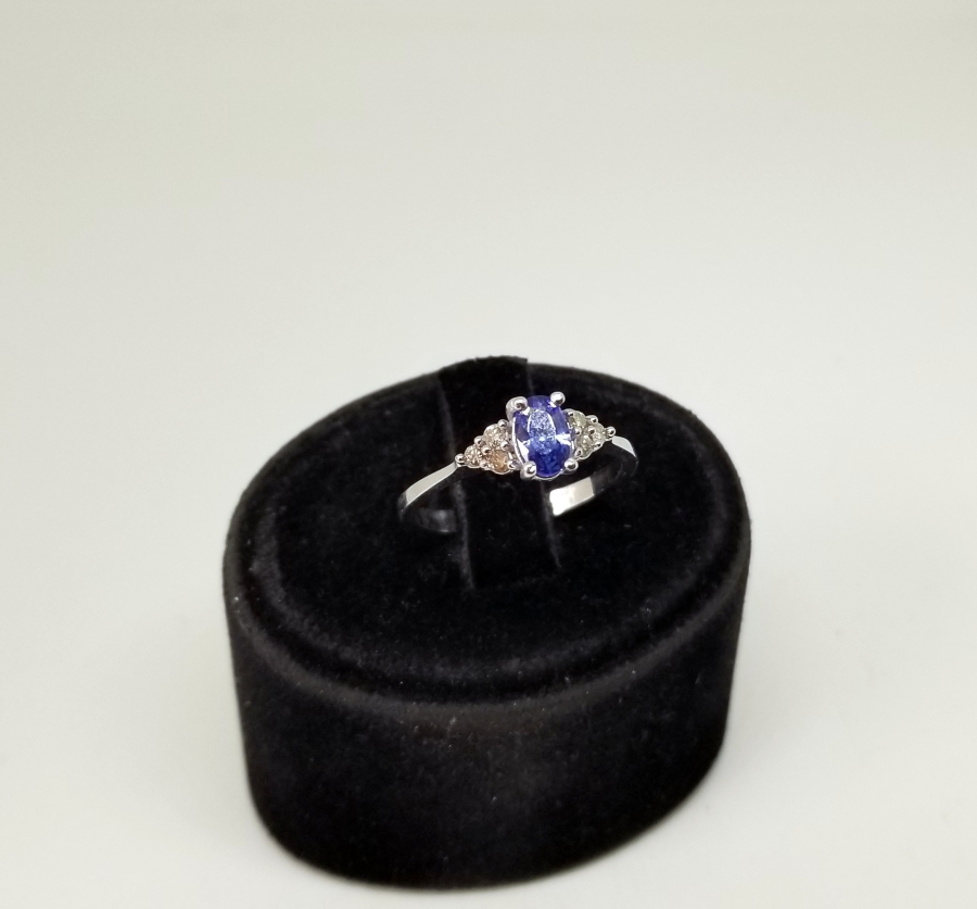 SAFİR VE PIRLANTA TAŞLI ÖZEL YAPIM YÜZÜK