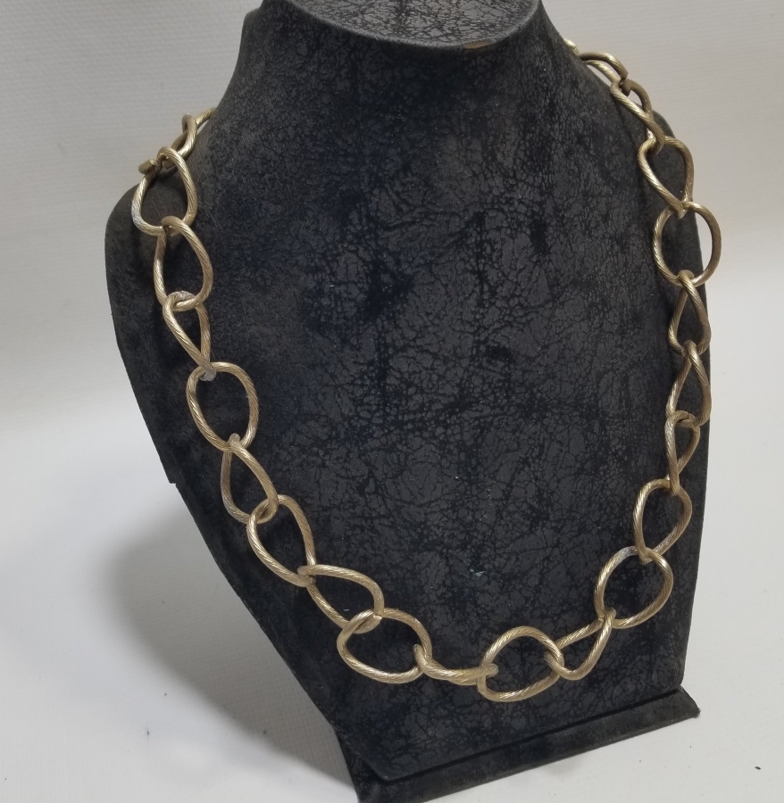 ALTIN KAPLAMA ANTİKA BİJUTERİ İNGİLİZ GERDANLIK