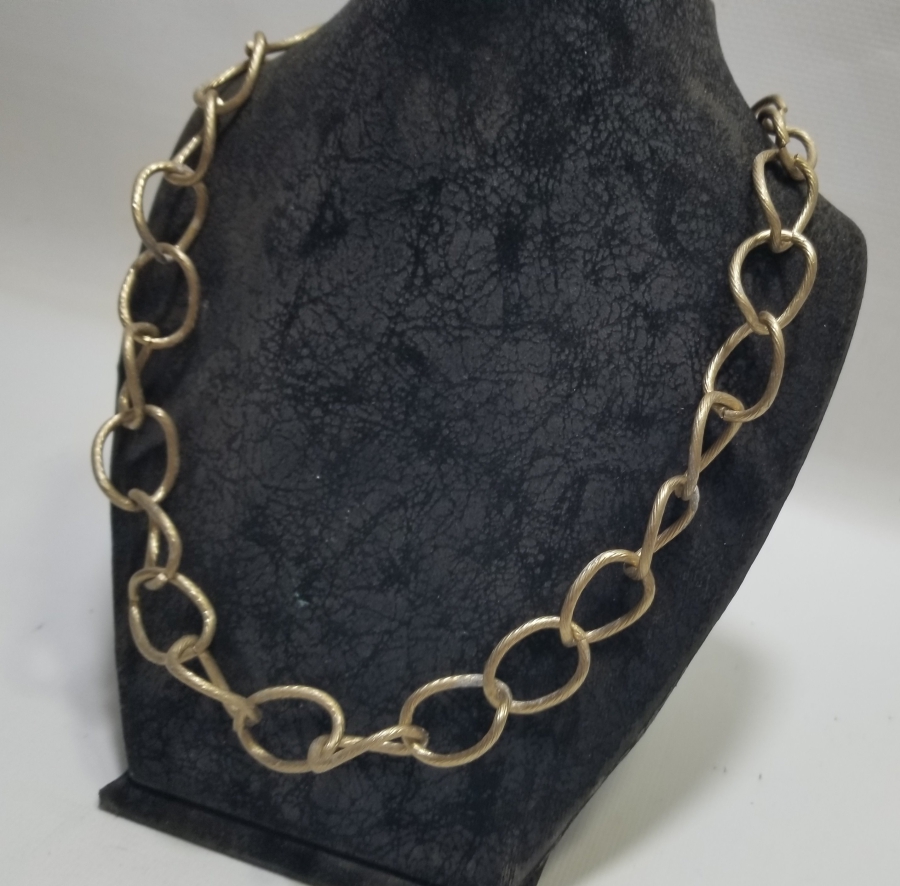 ALTIN KAPLAMA ANTİKA BİJUTERİ İNGİLİZ GERDANLIK