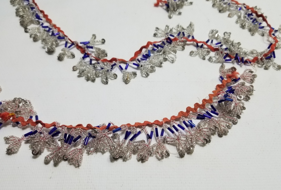 ANTİKA EL İŞİ OPAL BONCUKLU YAZMA KENARI