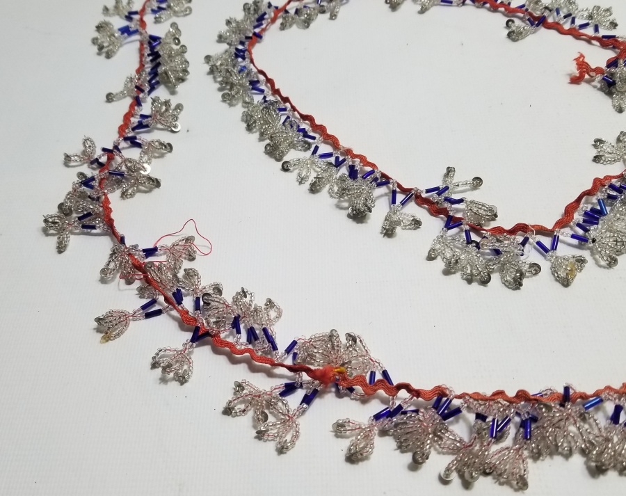 ANTİKA EL İŞİ OPAL BONCUKLU YAZMA KENARI