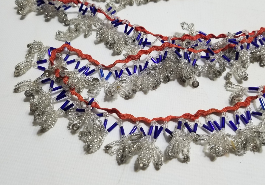 ANTİKA EL İŞİ OPAL BONCUKLU YAZMA KENARI