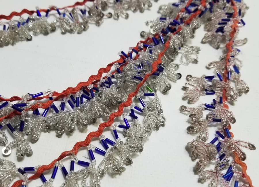 ANTİKA EL İŞİ OPAL BONCUKLU YAZMA KENARI