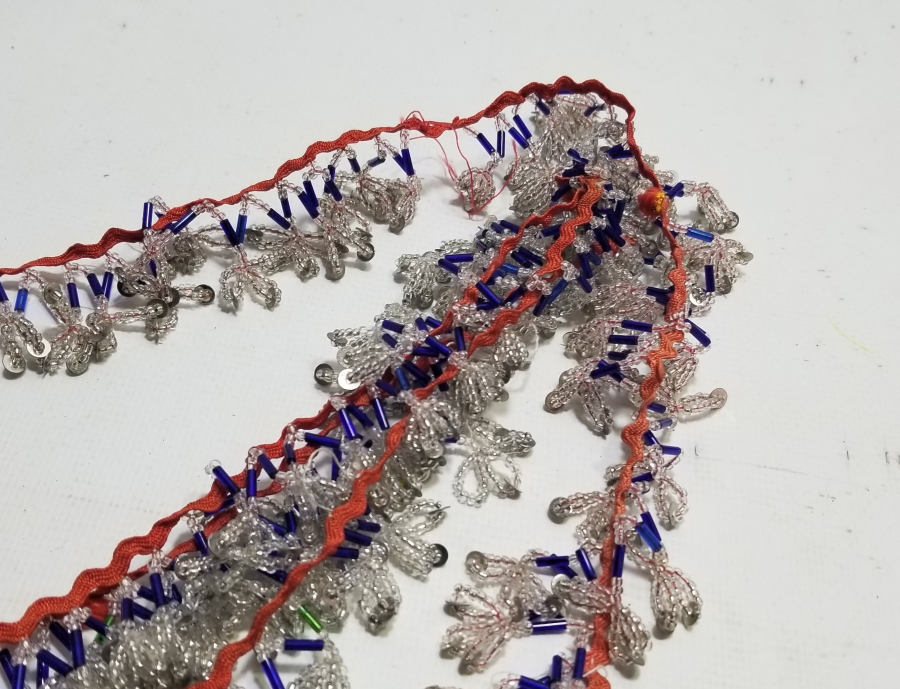 ANTİKA EL İŞİ OPAL BONCUKLU YAZMA KENARI