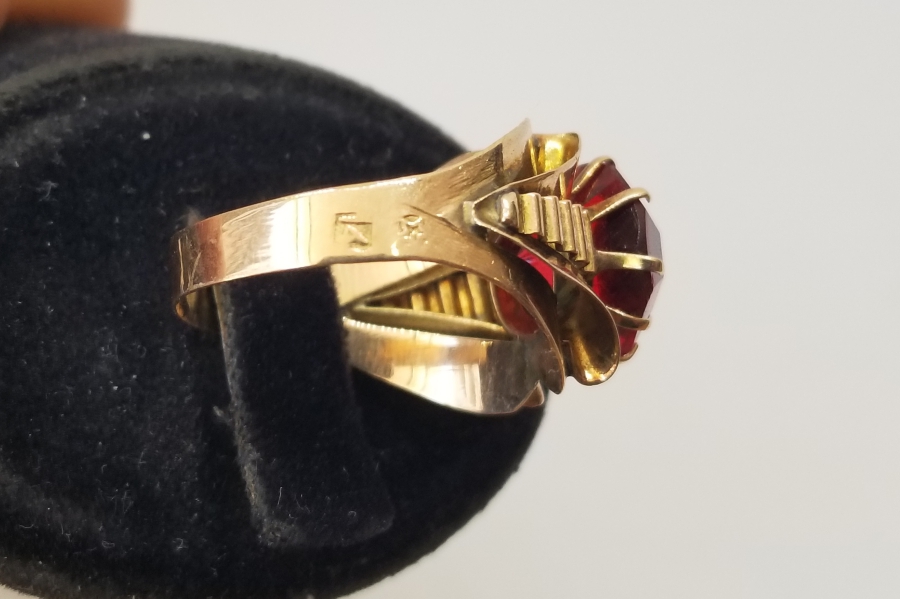 YAKUT TAŞLI ÖZEL YAPIM OSMANLI DÖNEMİ ALTIN YÜZÜK