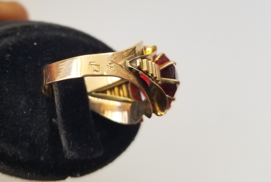 YAKUT TAŞLI ÖZEL YAPIM OSMANLI DÖNEMİ ALTIN YÜZÜK