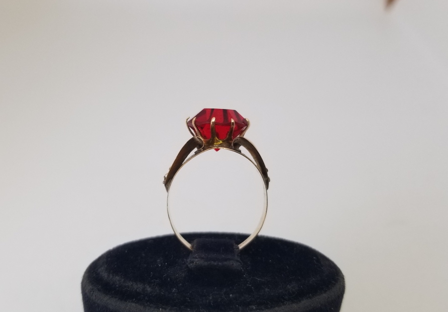 YAKUT TAŞLI ÖZEL YAPIM OSMANLI DÖNEMİ ALTIN YÜZÜK