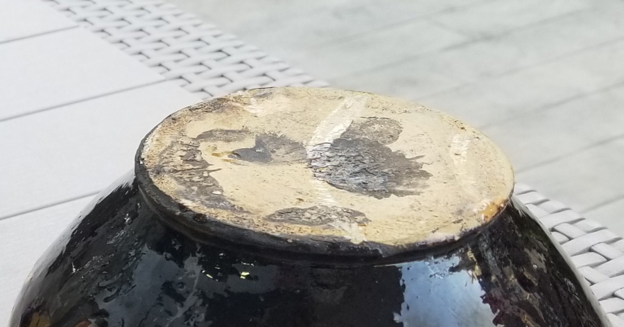 NADİR TİPTE İÇİ OSMANLICA YAZILI ÇANAKKALE BÜYÜK BOY KAPAKLI KASE