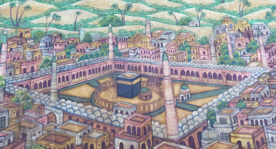 OSMANLI DÖNEMİ BÜYÜK BOY EL ÇİZİMİ KABE-İ ŞERİF