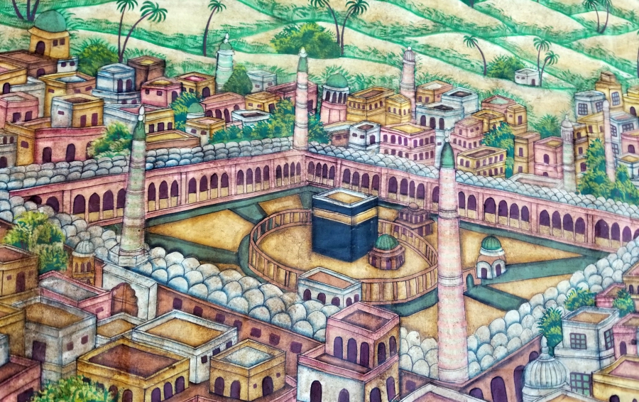 OSMANLI DÖNEMİ BÜYÜK BOY EL ÇİZİMİ KABE-İ ŞERİF