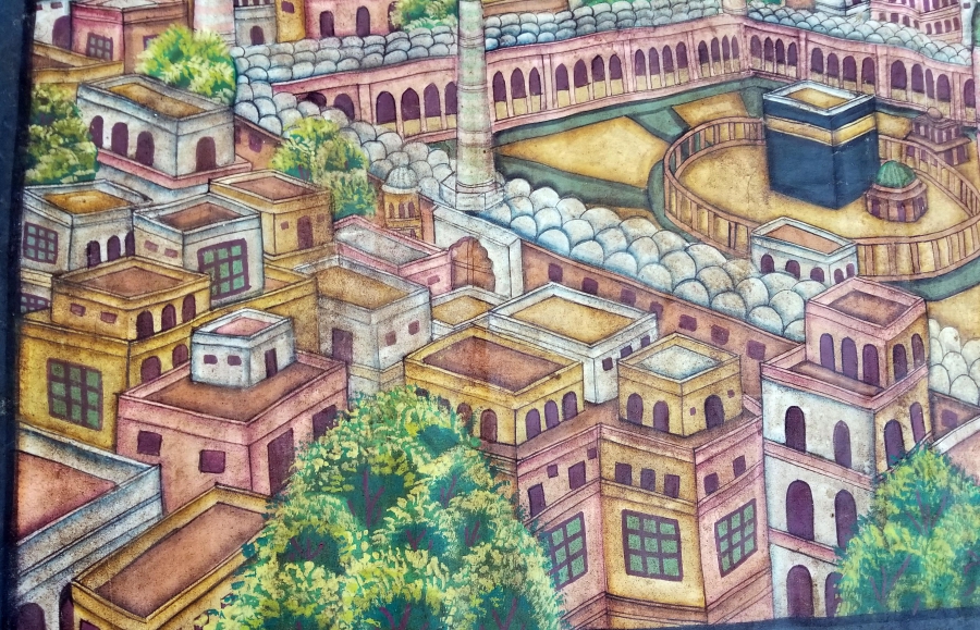 OSMANLI DÖNEMİ BÜYÜK BOY EL ÇİZİMİ KABE-İ ŞERİF