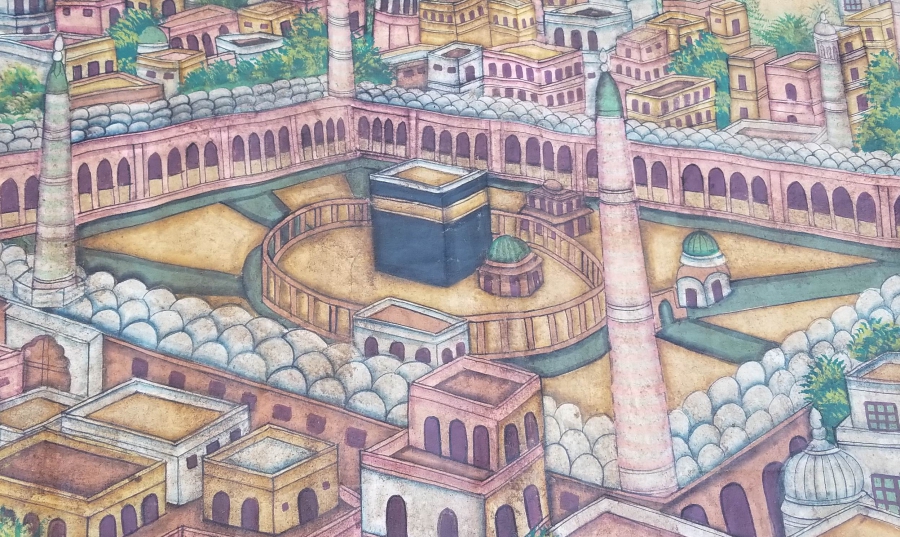 OSMANLI DÖNEMİ BÜYÜK BOY EL ÇİZİMİ KABE-İ ŞERİF