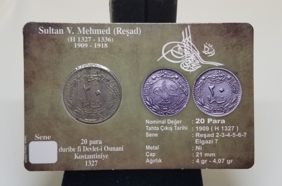 MEHMED REŞAD HAN DÖNEMİ KAPAMASINDA NİKEL 20 PARA
