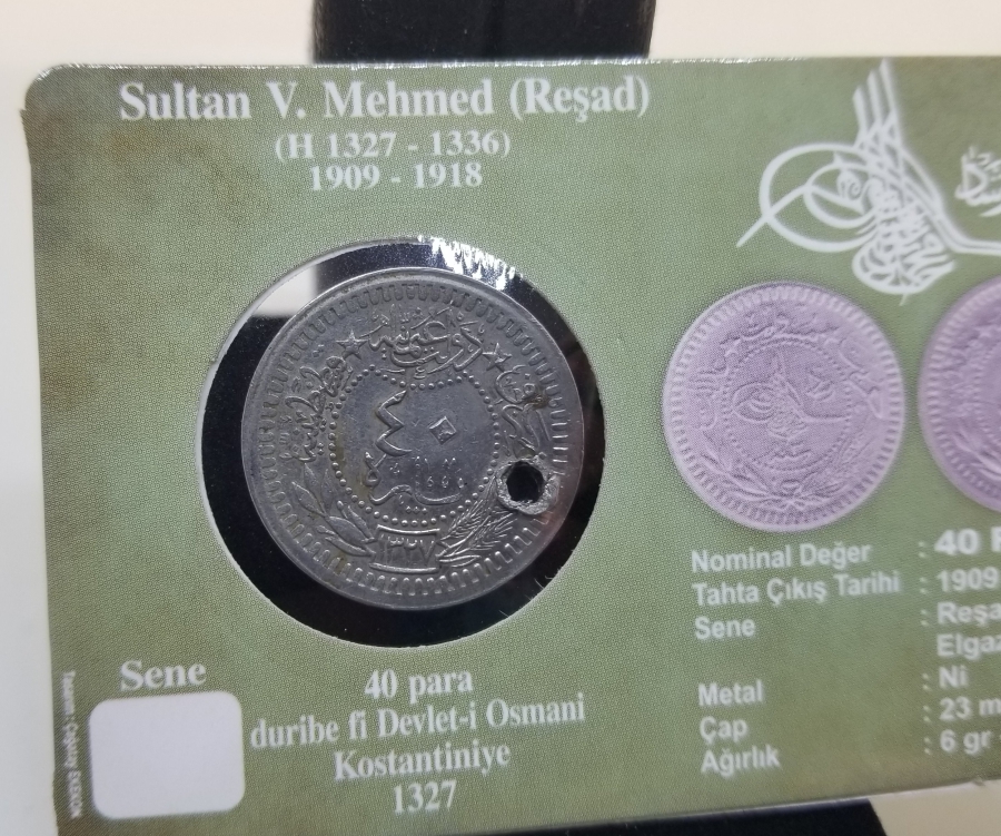 MEHMED REŞAD HAN DÖNEMİ KAPAMASINDA NİKEL 40 PARA