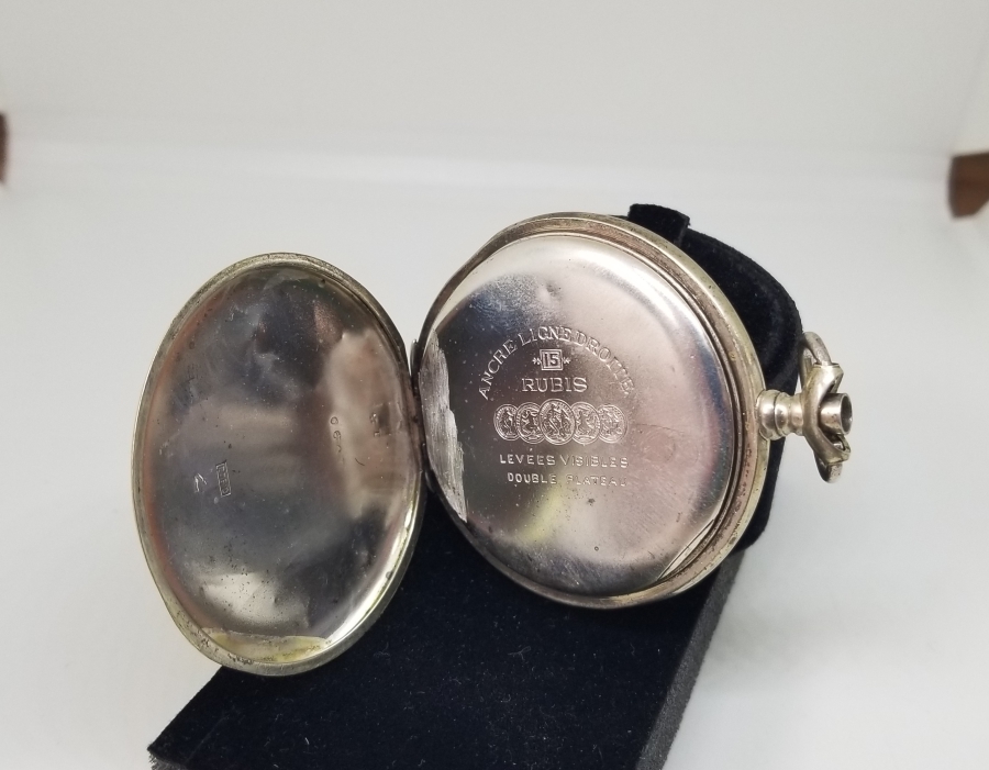 ANTİKA GÜMÜŞ CEP SAATİ KASASI