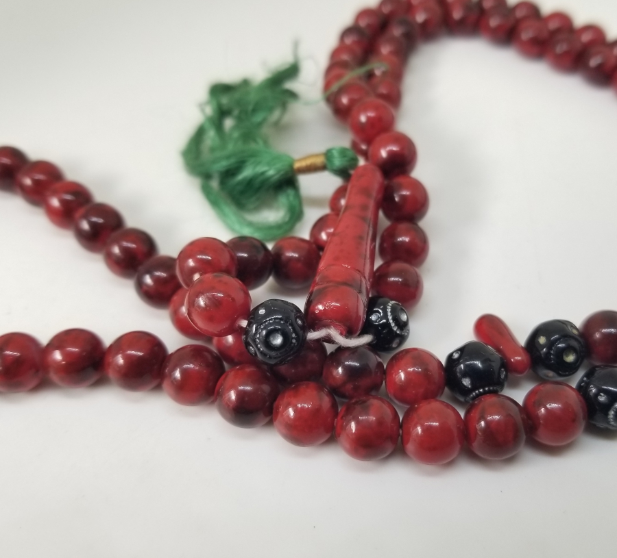 OSMANLI DÖNEMİ MERCANİ RENKTE BEYKOZ NAMAZ - ZİKİR TESPİHİ