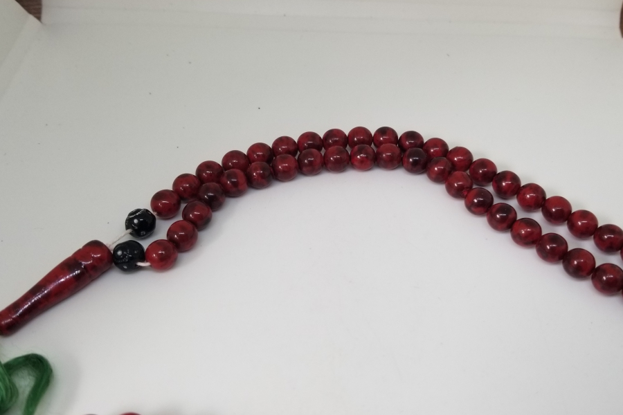 OSMANLI DÖNEMİ MERCANİ RENKTE BEYKOZ NAMAZ - ZİKİR TESPİHİ