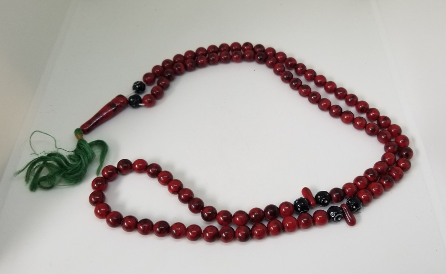 OSMANLI DÖNEMİ MERCANİ RENKTE BEYKOZ NAMAZ - ZİKİR TESPİHİ