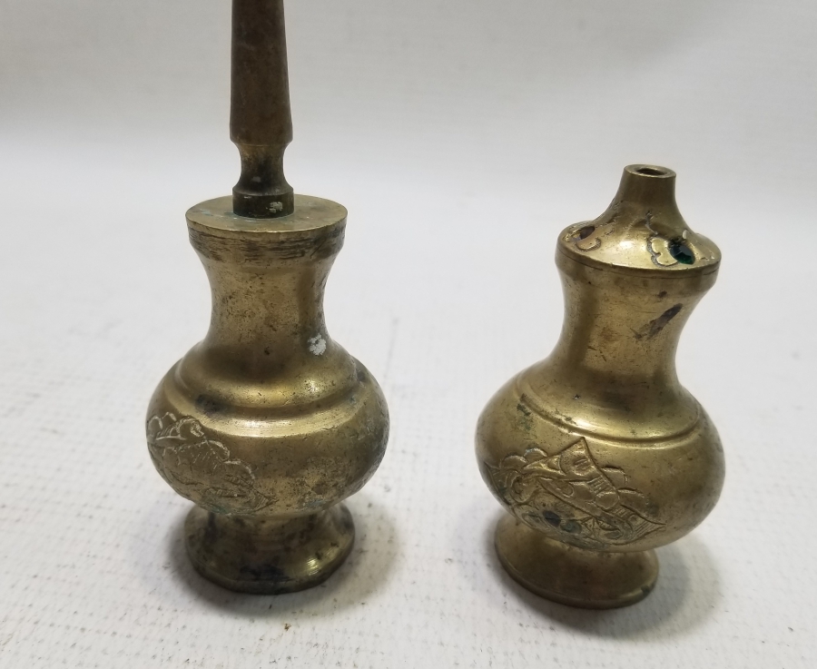 KABARTMA İŞÇİLİKLİ ANTİKA PİRİNÇ ÇİFT GÜLEBDAN