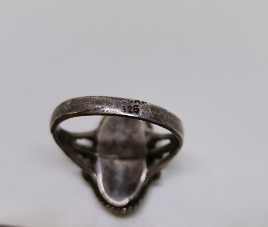 ÖZEL YAPIM ANTİKA GÜMÜŞ YÜZÜK