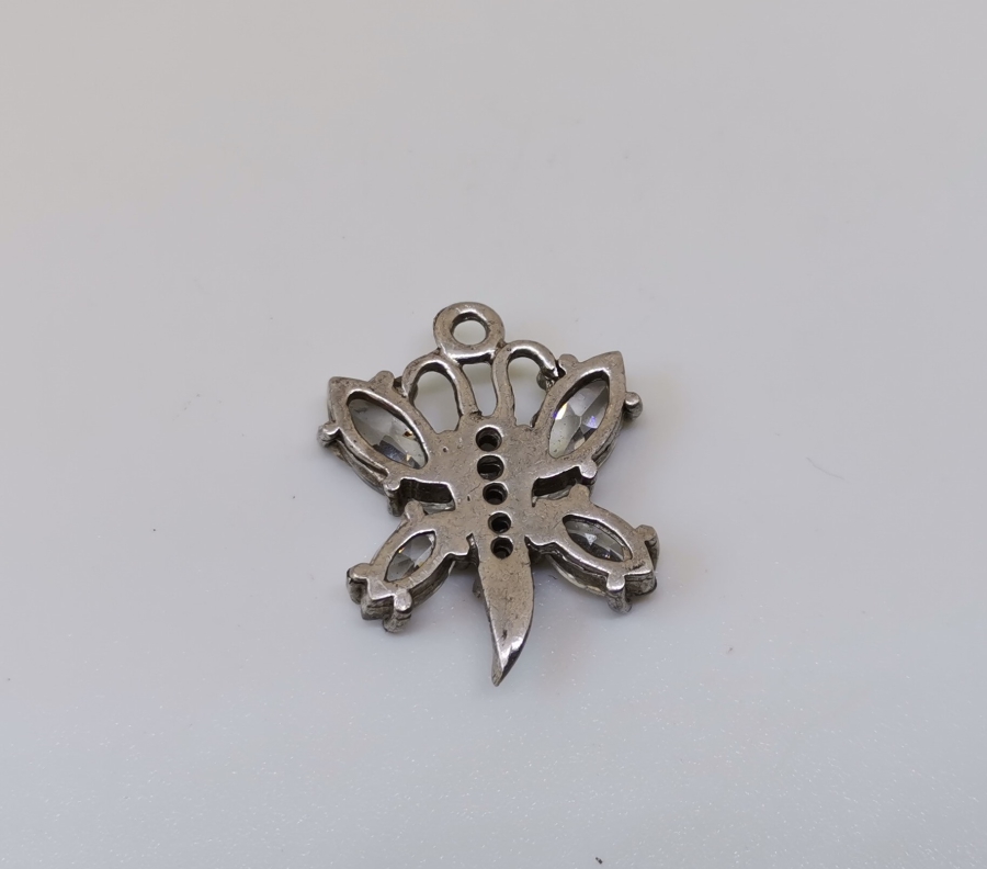 AQUAMARİN TAŞLI KELEBEK TAŞLI GÜMÜŞ KOLYE UCU