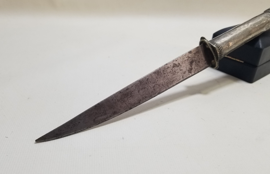 GÜMÜŞ SAPLI OSMANLI DÖNEMİ ÇERKES İŞİ KUŞAK KAMASI