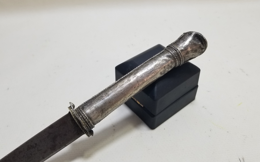 GÜMÜŞ SAPLI OSMANLI DÖNEMİ ÇERKES İŞİ KUŞAK KAMASI